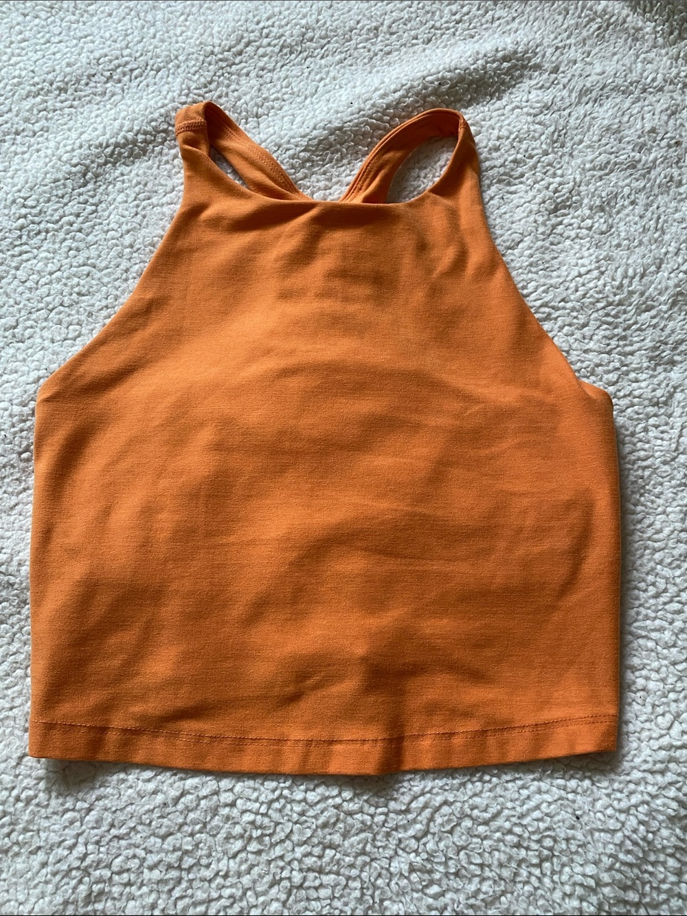 Beyond Yoga Orange Halter Crop Tank